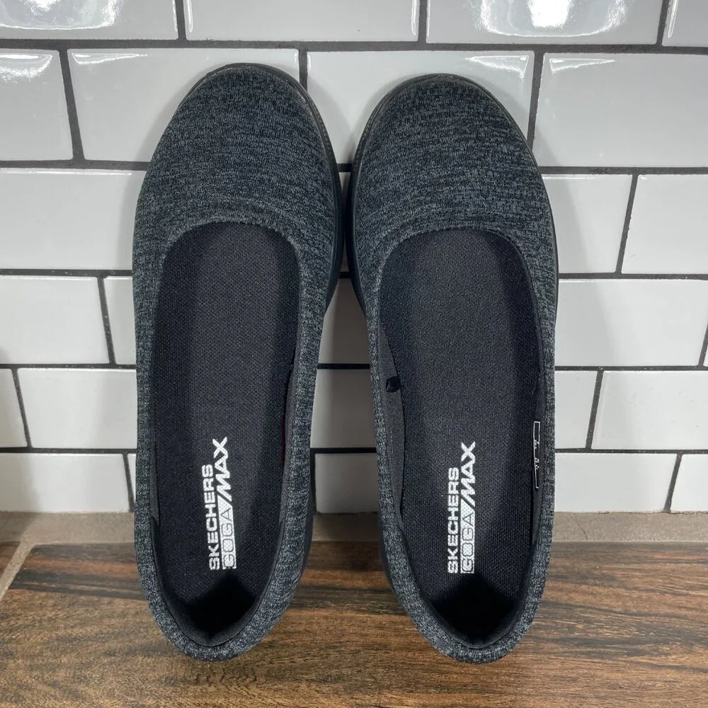 Skechers Go Step Lite Evoke Shoes Womens Size 6 Black Gray Comfort Slip Ons - Picture 6 of 13